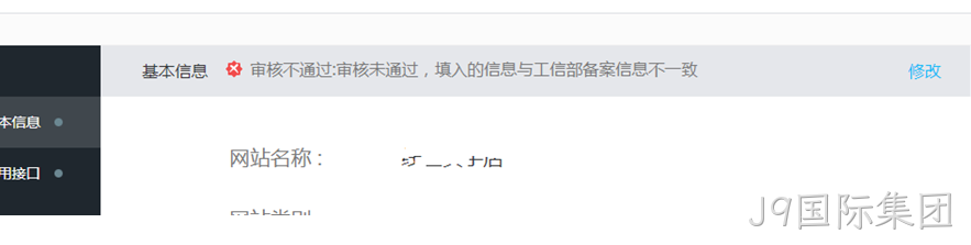 网站基本信息填写