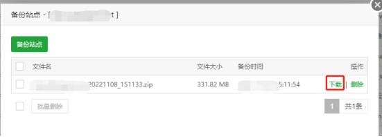 下载网站备份