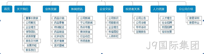 医药公司网站栏目架构